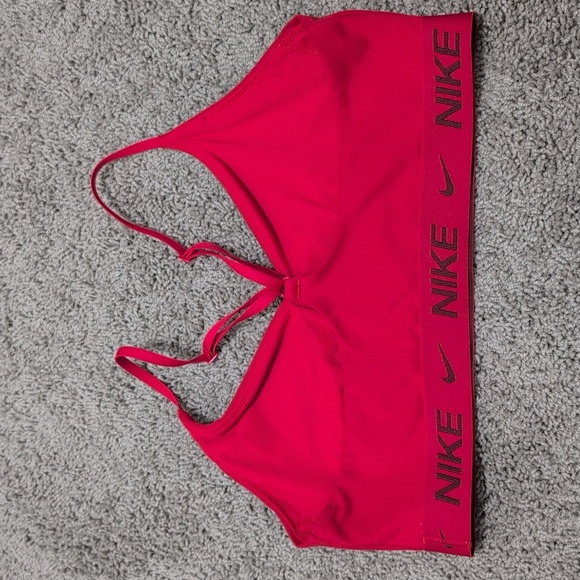 Nike Indy Dri Fit Sports Bra Fire Engine Red Women's Medium V-neck - Picture 5 of 6